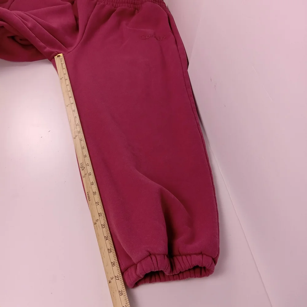 Comfrt Fleece Jogger Sweatpants Size 3XL Burgundy Magenta Loungewear Cozy Travel